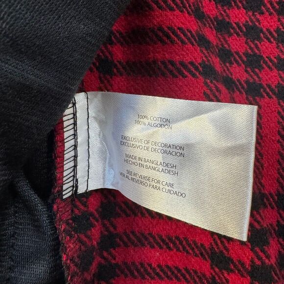 VINTAGE Woolrich Plaid Flannel Long Sleeves Shirt Shacket Men XL Red - Picture 7 of 9